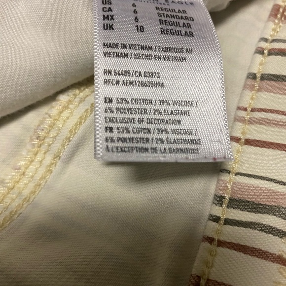 American Eagle Hi-Rise Jegging Women’s Size 6 Multi Striped Pants Skinny Jeans - Picture 7 of 14